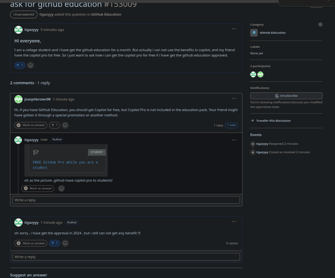 ask for github copilot - 开发调优 - LINUX DO