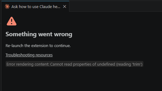 【求助】使用VSCode Claude Code插件 + cc-Switch的过程中总会出现Something went wrong - 开发 ...
