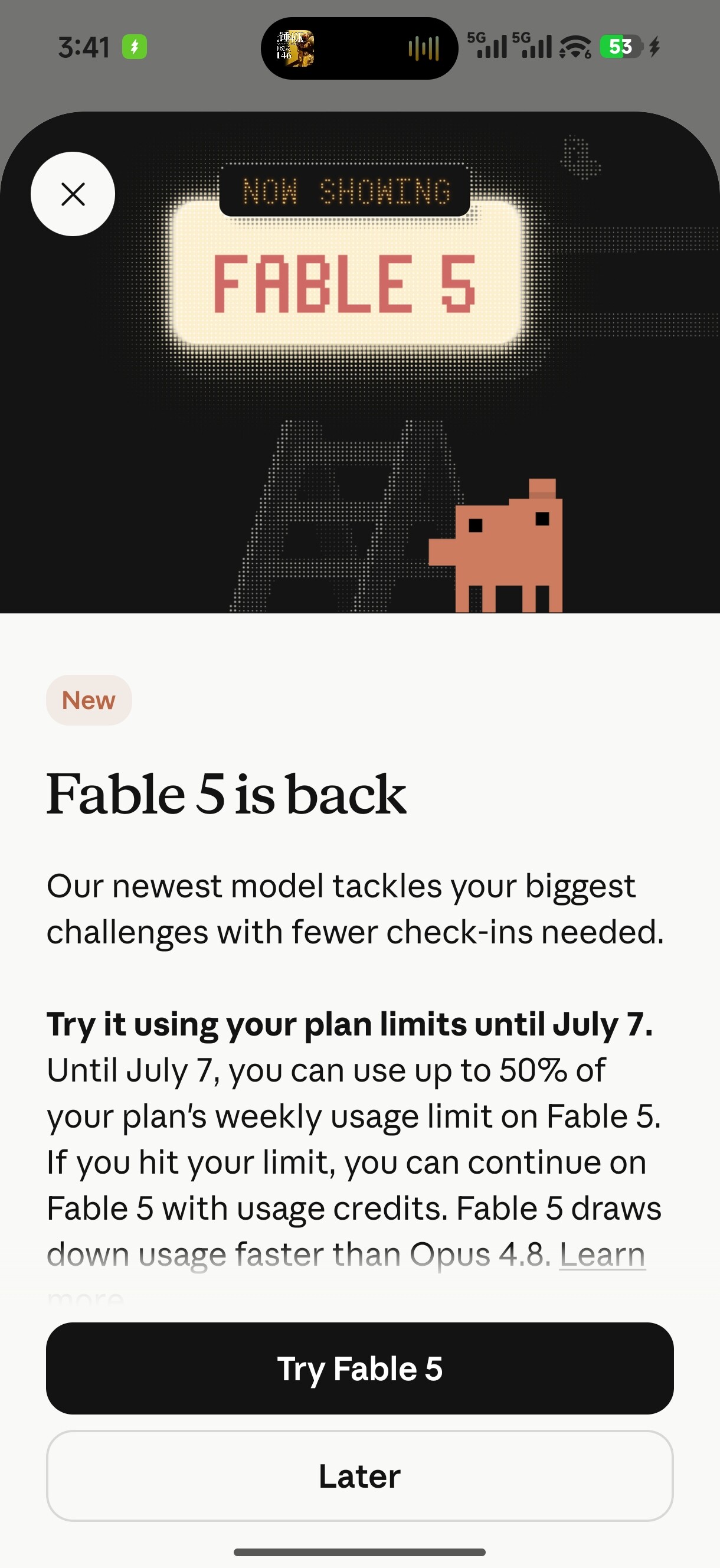 fable 5 回来了 - 前沿快讯 - LINUX DO