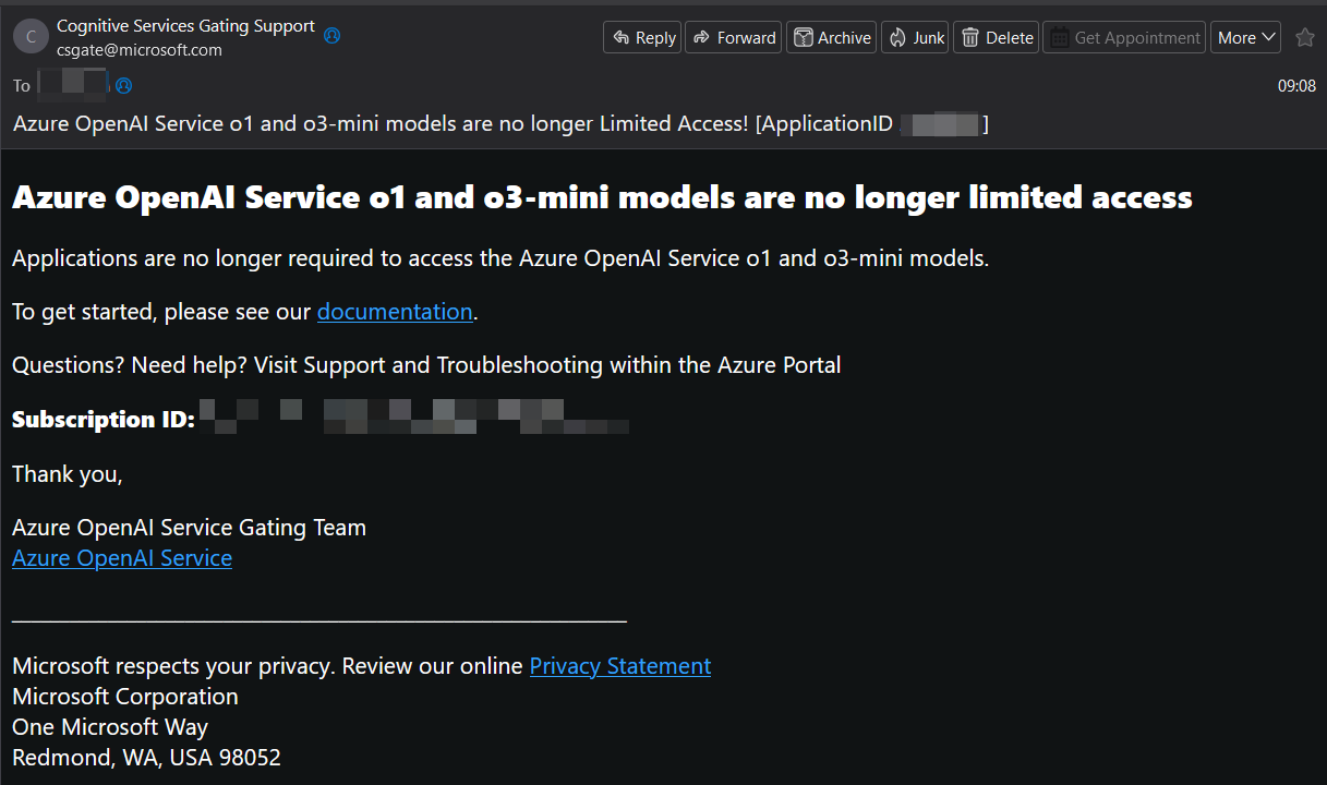 Azure OpenAI o1、o3-mini 模型不再限制访问 - 前沿快讯 - LINUX DO
