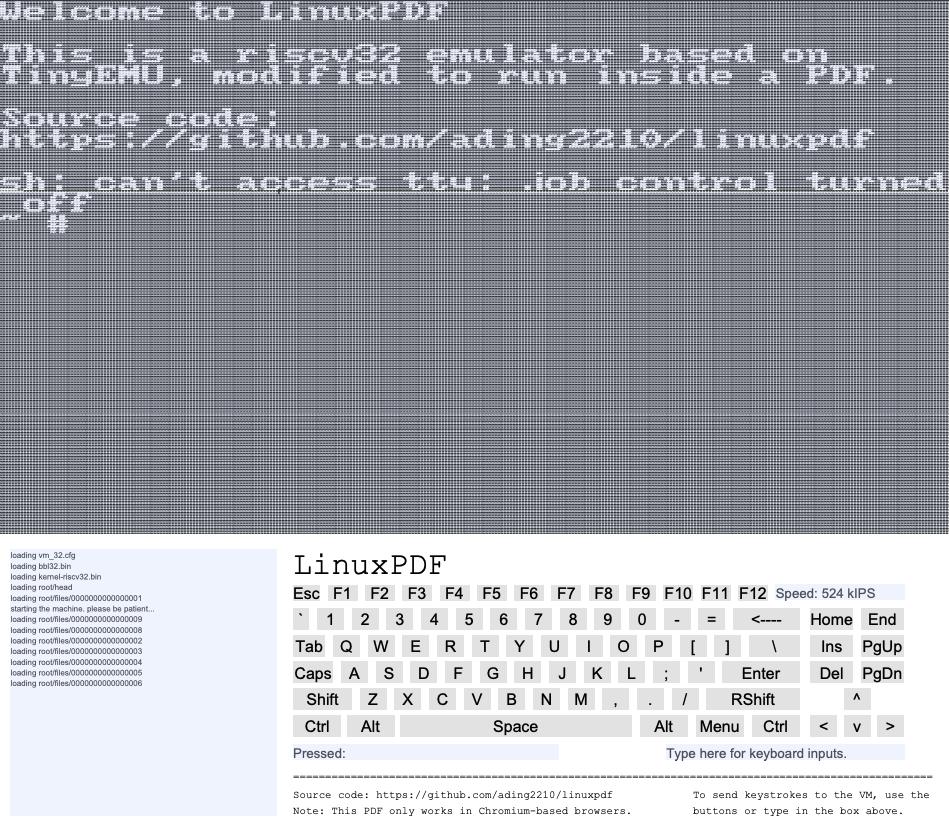 6MB PDF竟能运行Linux？这名高中生在PDF里玩DOOM后，再“整活” - 前沿快讯 - LINUX DO