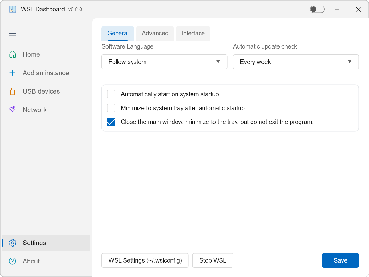 WSL Dashboard v0.8.0 开源发布，一款现代、高性能、轻量级且低内存占用的WSL实例管理工具 - 开发调优 - LINUX DO