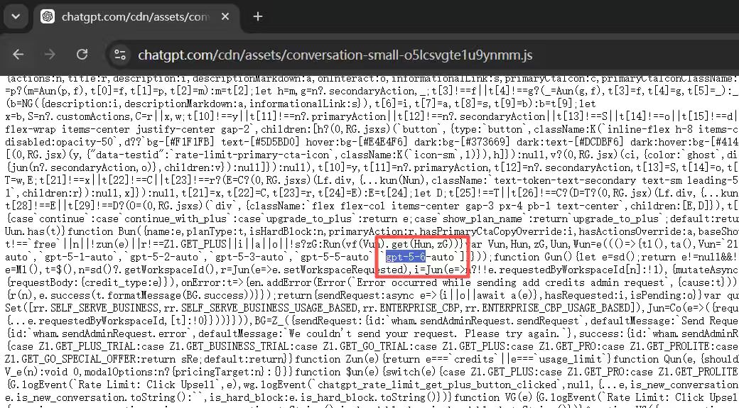 OPENAI 神秘JS更新有模型5.6-preview，我觉得要来了 - 前沿快讯 - LINUX DO